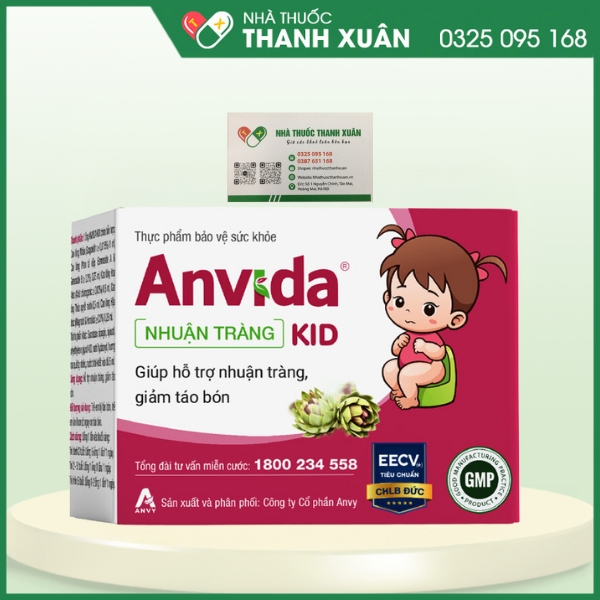 ANVIDA Nhuận tràng Kid - Hỗ trợ nhuận tràng, giảm táo bón